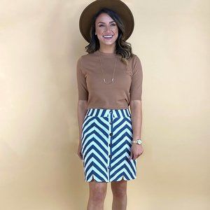 NWT Listticle Striped Button Front Skirt
